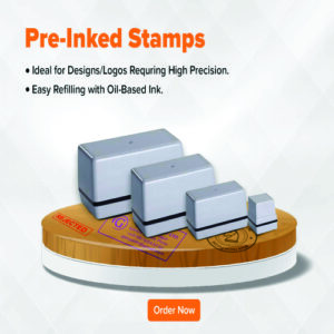 Self Inking Stamps – Round, Rectangle